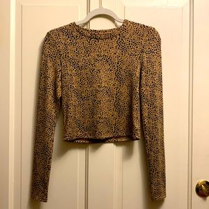 American Eagle leopard print crop top, Size Small